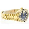 Image 2 : Rolex 18KT Gold Diamond and Sapphire President Ladies Watch