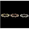 Image 2 : 1.42ctw Diamond Stackable Rings - 14KT Tri Color Gold