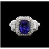 Image 1 : 14KT White Gold 2.24ct Tanzanite and Diamond Ring