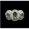 Image 1 : 14KT White Gold 1.40ctw Alexandrite and Diamond Ring