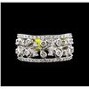 Image 1 : 0.74ctw Diamond Ring - 14KT White Gold