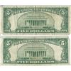 Image 2 : 1934 $5 Silver Certificate Currency Lot of 2