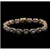 Image 1 : 14KT Yellow Gold 29.07ctw Topaz Bracelet