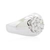 Image 2 : 14KT White Gold 0.69ctw Diamond Ring