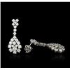 Image 2 : 14KT White Gold 4.07ctw Diamond Earrings