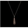 Image 1 : 14KT Rose Gold Chandelier Crystal Pendant With Chain
