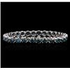 Image 2 : 14KT White Gold 16.98ctw Blue Diamond Tennis Bracelet