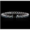 Image 3 : 14KT White Gold 16.98ctw Blue Diamond Tennis Bracelet