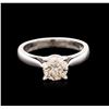 Image 1 : 14KT White Gold 1.20ct Round Brilliant Cut Diamond Solitaire Ring