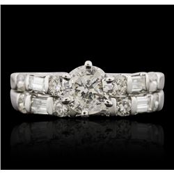 14KT White Gold 1.33ctw Diamond Ring Wedding Set