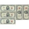 Image 1 : 1963 $5 Red Seal Bill Lot of 5