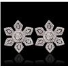 Image 1 : 18KT White Gold 0.72ctw Diamond Earrings
