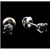 Image 2 : 14KT White Gold 0.50ctw Black Diamond Earrings