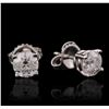 Image 2 : 14KT White Gold 1.37ctw Diamond Stud Earrings