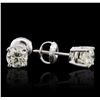 Image 2 : 14KT White Gold 1.02ctw Diamond Solitaire Earrings