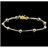 Image 1 : 14KT Yellow Gold 0.45ctw Diamond Bracelet