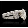 Image 2 : 18KT White Gold EGL Certified 2.99ctw Diamond Ring