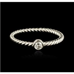 14KT White Gold 0.09ct Diamond Ring