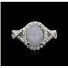 Image 1 : 18KT White Gold 2.20ct Star Sapphire and Diamond Ring