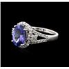 Image 2 : 14KT White Gold 2.32ct Tanzanite and Diamond Ring