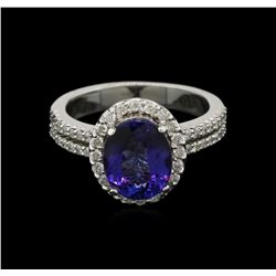 2.81ct Tanzanite and Diamond Ring - 14KT White Gold