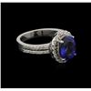 Image 2 : 2.81ct Tanzanite and Diamond Ring - 14KT White Gold