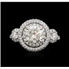 Image 2 : 18KT White Gold 2.74ctw Diamond Ring