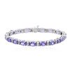 Image 1 : 14KT White Gold 15.39ctw Tanzanite and Diamond Bracelet