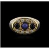 Image 1 : 18KT Yellow Gold 1.77ctw Sapphire and Diamond Ring