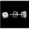 Image 2 : 14KT White Gold 0.81ctw Diamond Stud Earrings
