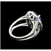 Image 3 : 14KT White Gold 7.20ct Tanzanite and Diamond Ring