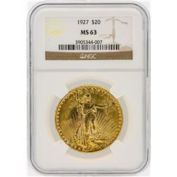 1927 NGC MS63 $20 St. Gaudens Double Eagle Gold Coin