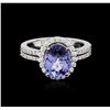 Image 1 : 14KT White Gold 3.36ct Tanzanite and Diamond Ring