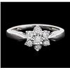Image 1 : 14KT White Gold 0.05ctw Diamond Ring