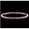 Image 1 : 2.88ctw Pink Sapphire Bangle Bracelet - 14KT Rose Gold