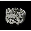 Image 2 : 14KT White Gold 0.70ctw Diamond Ring