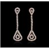 Image 1 : 14KT Rose Gold 2.57ctw Diamond Earrings