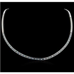 18KT White Gold 5.40ctw Fancy Blue Diamond Necklace