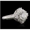 Image 2 : 18KT White Gold 3.09ctw Diamond Ring