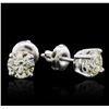 Image 2 : 14KT White Gold 1.09ctw Diamond Solitaire Earrings