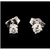 Image 1 : 14KT White Gold 0.20ctw Diamond Stud Earrings