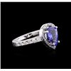 Image 2 : 14KT White Gold 2.30ct Tanzanite and Diamond Ring
