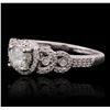 Image 2 : 14KT White Gold 1.03ctw Diamond Ring