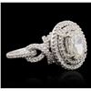 Image 2 : 18KT White Gold EGL Certified 1.55ctw Diamond Ring