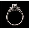 Image 3 : Platinum 0.73ctw Diamond Ring