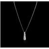 Image 2 : 14KT White Gold 1.80ctw Diamond Pendant With Chain
