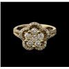 Image 1 : 14KT Yellow Gold 1.14ctw Diamond Ring