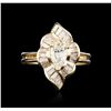 Image 1 : 14KT Yellow Gold 1.37ctw Diamond Ring