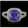 Image 1 : 14KT White Gold 2.72ct Tanzanite and Diamond Ring