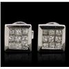 Image 1 : 14KT White Gold 0.64ctw Diamond Stud Earrings